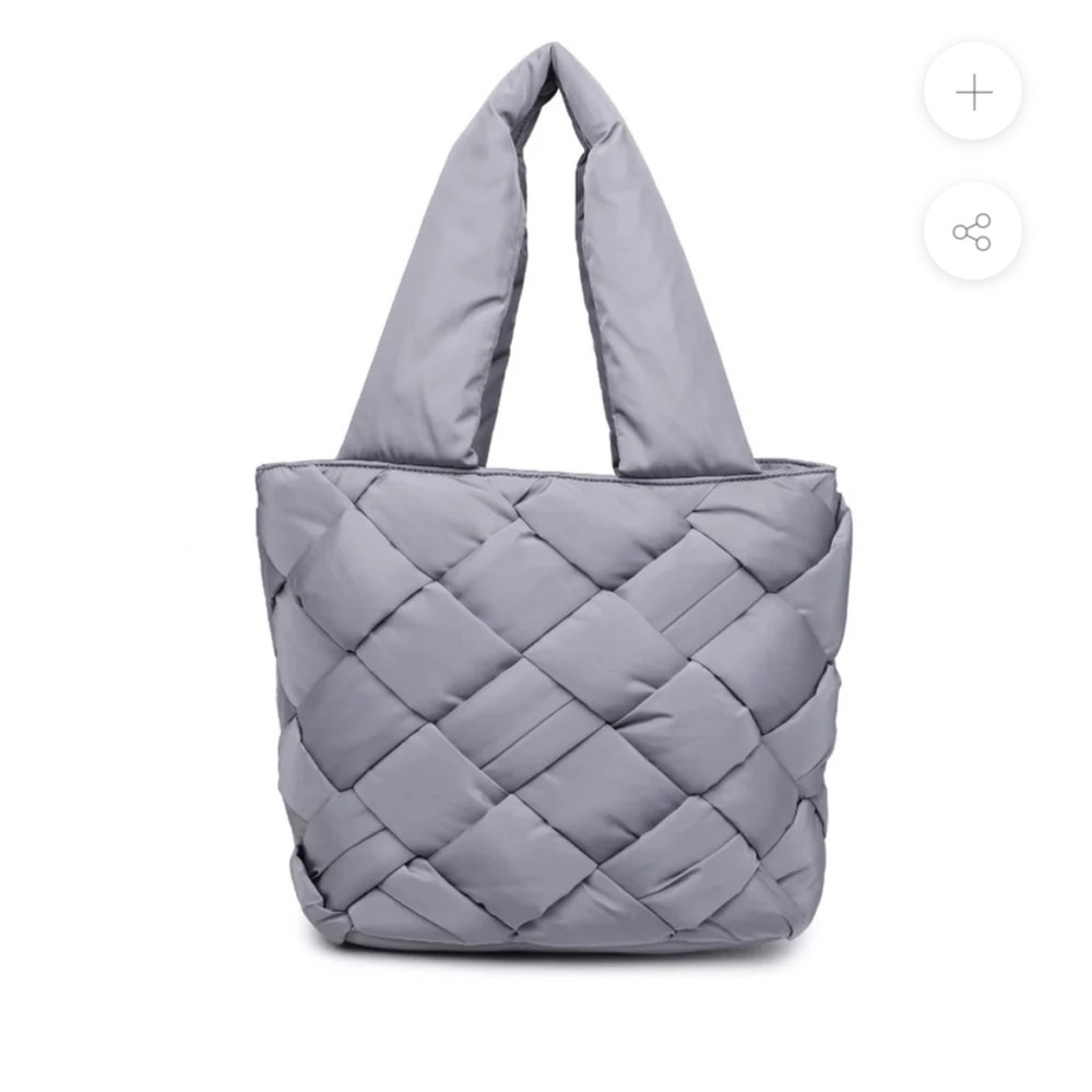 EUC! SOL AND SELENE Gray Quilted Tote Bag